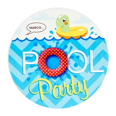 Pool Party Fill-In Invitations (8)