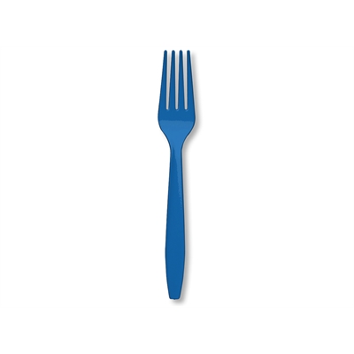 Blue Plastic Forks (24)