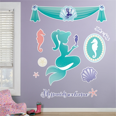 Mermaids Under the Sea Giant Wall Decals
