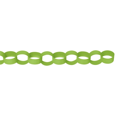 Lime Green Paper Chain Link Garland