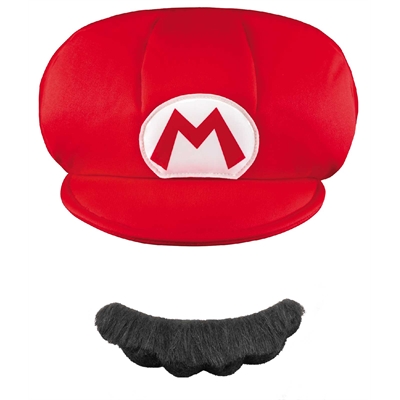 Super Mario Brothers Mario Kids Hat & Mustache