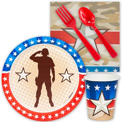 Camo Army Soldier Snack Party Pack for 8