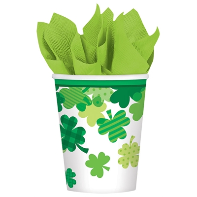 St. Patrick's Day Shamrocks Paper Cups (18)
