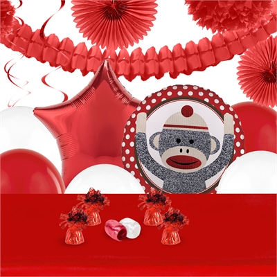 Sock Monkey Red Deco Kit