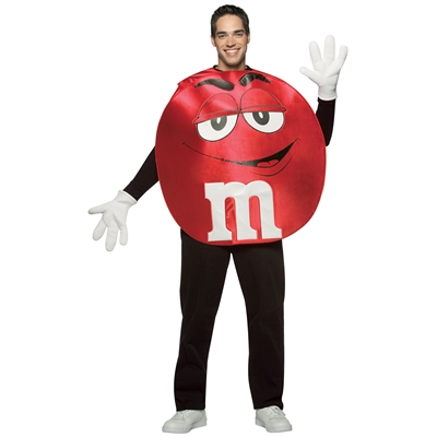 M&Ms Red Poncho Adult Costume