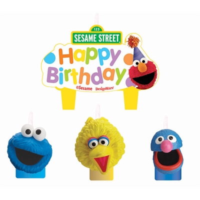 Sesame Street Party Molded Cake Candles