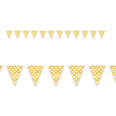 Yellow and White Dots Flag Banner