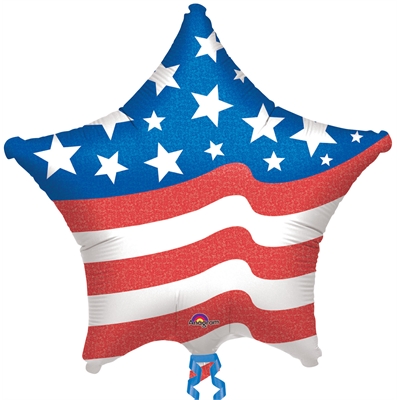 Patriotic Star Jumbo Foil Balloon