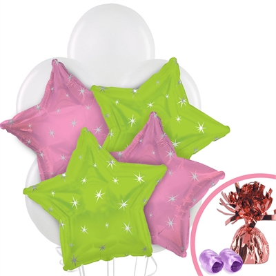 Pink and Green Balloon Bouquet