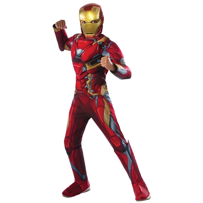 Marvel's Captain America: Civil War Deluxe Iron Man Muscle Chest Costume For Kids