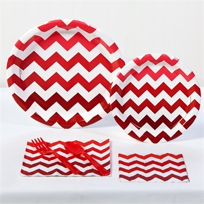 Red Chevron Party Pack