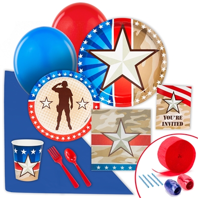 Camo Army Soldier Value Party Pack for 8
