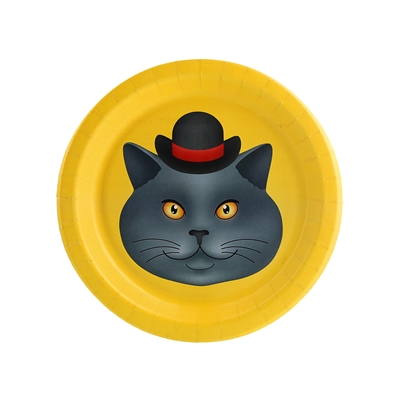 Cats Meow Gray Cat Dessert Plate (8)