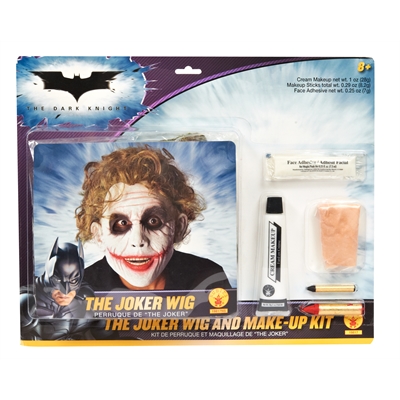 Batman Dark Knight - Deluxe Joker Wig / Makeup Accessory Kit (Adult)