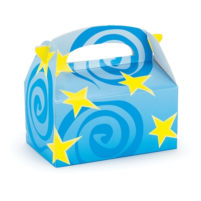 Blue with Yellow Stars Empty Favor Boxes (4)