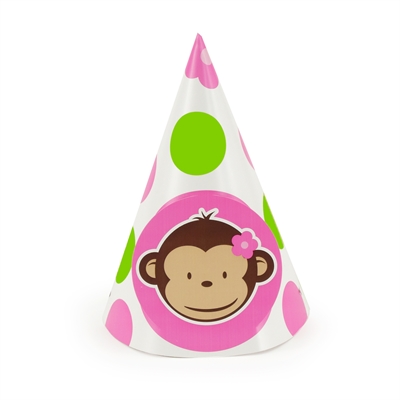 Pink Mod Monkey Cone Hats (8)