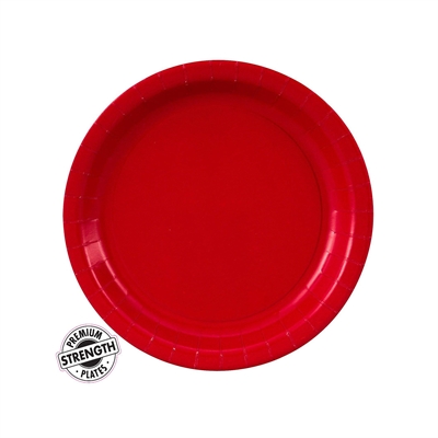 Red Paper Dessert Plates (24)
