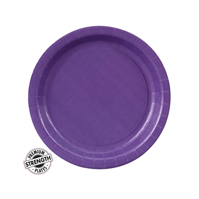 Purple Paper Dessert Plates (24) 