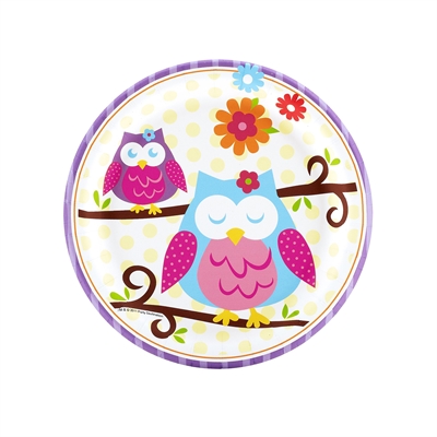 Owl Blossom Dessert Plates (8)