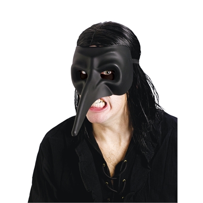Venetian Raven Black Mask (Adult)