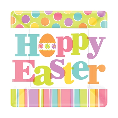 Easter Expressions 7'' Square Dessert Plates (18)