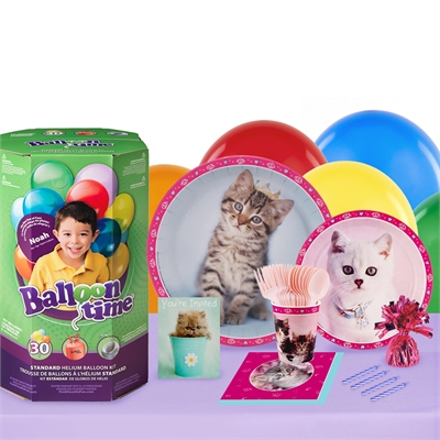 Rachaelhale Glamour Cats 16 Guest Party Pack and Helium Kit