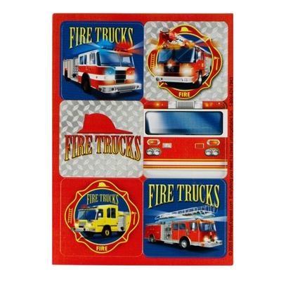 Fire Trucks Sticker Sheets (4)