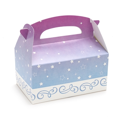Light Blue and Lavender with Stars Empty Favor Boxes (4)