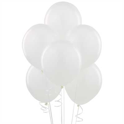 White Latex Balloons (6)