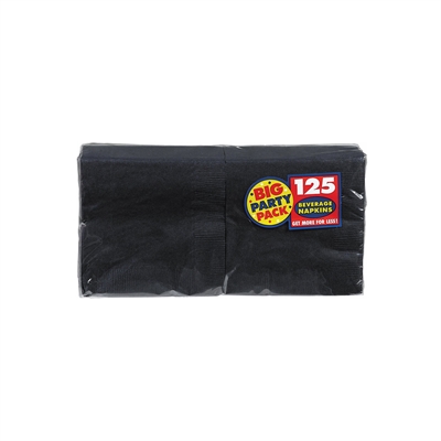 Black Beverage Napkins (125)