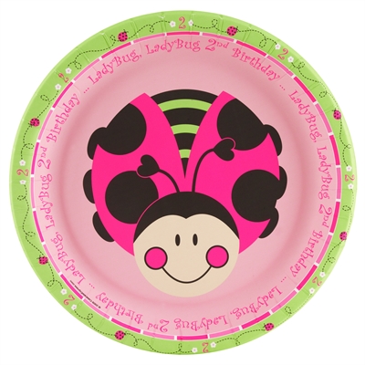 Ladybugs: Oh So Sweet 2nd Birthday Dinner Plates (8)