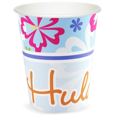 Hawaiian Girl Paper Cups (8)