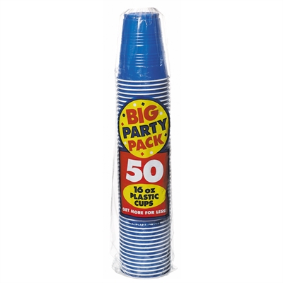 Blue Big Party Pack 16 oz. Plastic Cups