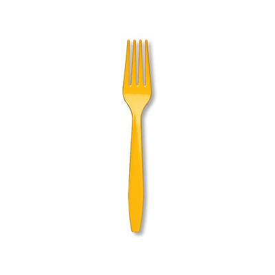 Yellow Plastic Forks (24)