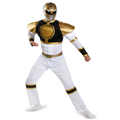 Mighty Morphin Power Rangers: White Ranger Muscle Adult Costume