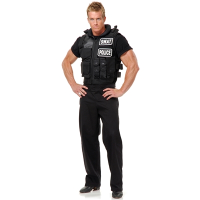 Mens SWAT Team Vest Costume