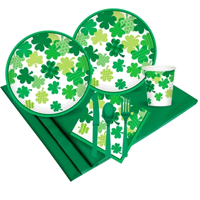 St. Patrick's Day Shamrocks Party Pack for 18