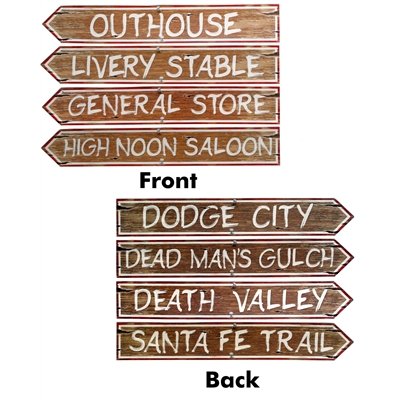 Western Sign Cutouts (4 count)