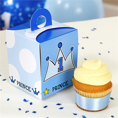 Lil' Prince 1st Cupcake Boxes (4) 