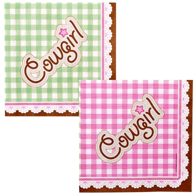 Pink Cowgirl Lunch Napkins (16)