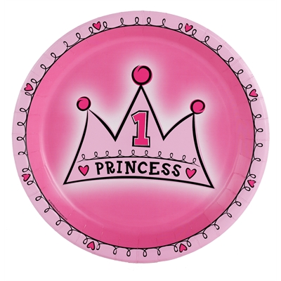 Lil' Princess 1st Birthday Dinner Plates (8)