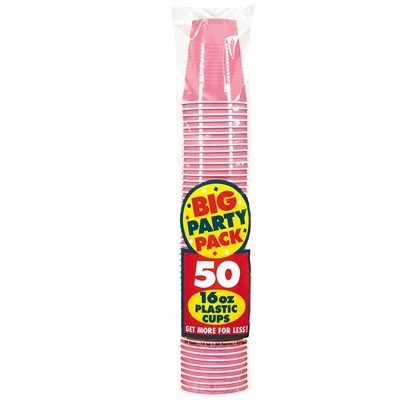 Light Pink Plastic Cups (50)