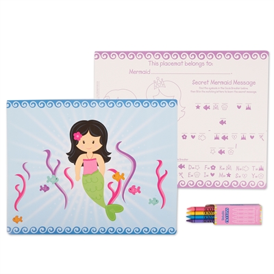 Mermaids Activity Placemat Kit for 4