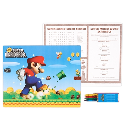 Super Mario Bros. Activity Placemat Kit for 4