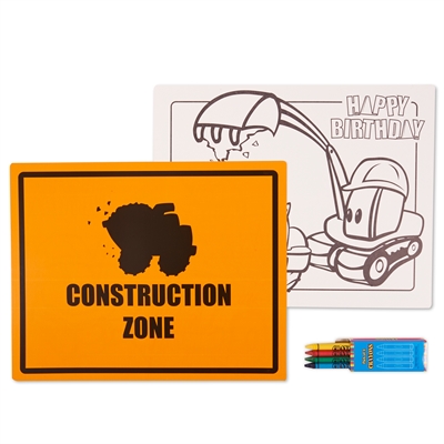 Construction Pals Activity Placemat Kit for 4