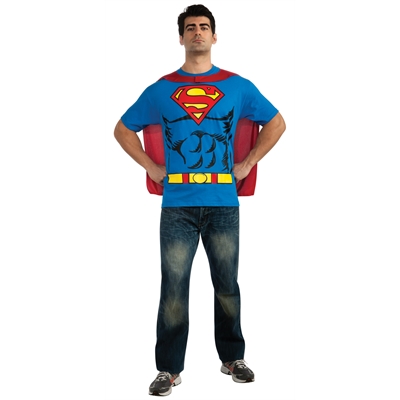 Superman T-Shirt Adult Costume Kit