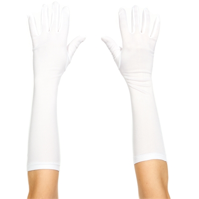 Children's Size Long White Gloves