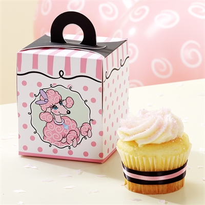 Pink Poodle Cupcake Boxes (4)