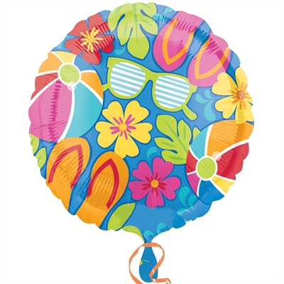 Summer Splash Luau Foil Balloon