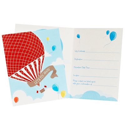 Up, Up and Away Fill In Invitations (8)
